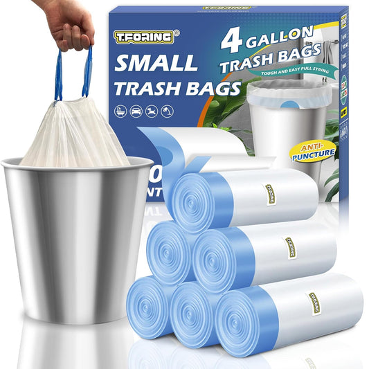 4 Gallon Small Trash Bag Drawstring